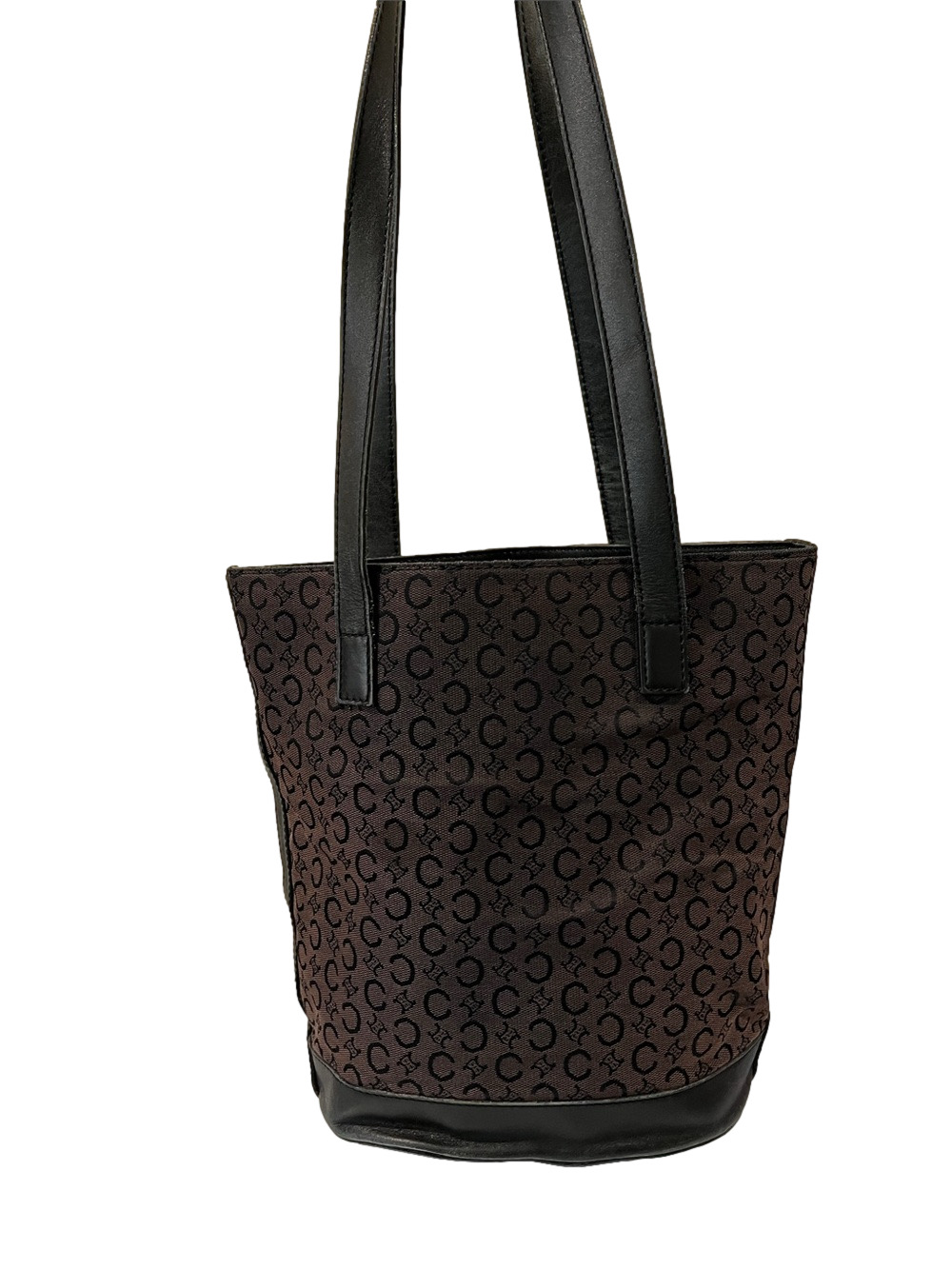 Celine Brown and Black Macadam Shoulder‎ Bag Tote GUC - Picture 7 of 17